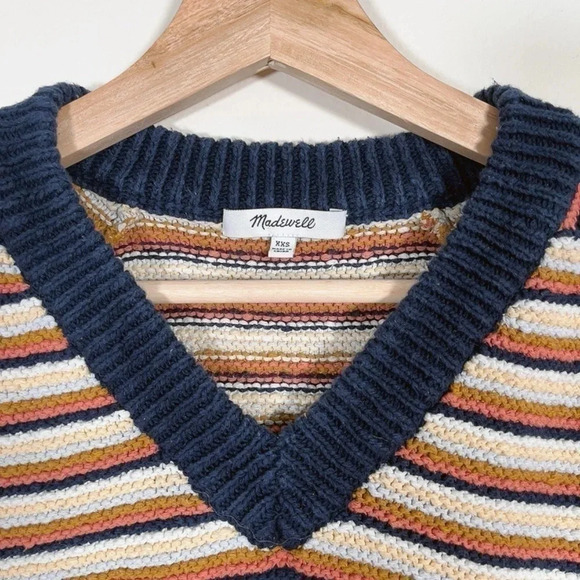 Madewell V-neck Multicolor  Striped Sweaters - Picture 8 of 13